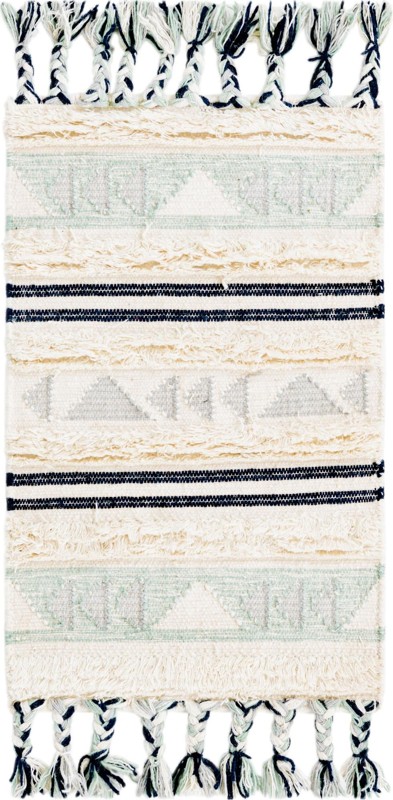 2' x 3' 1 Tolbert · Geometric Wool Rug, aquamarine
