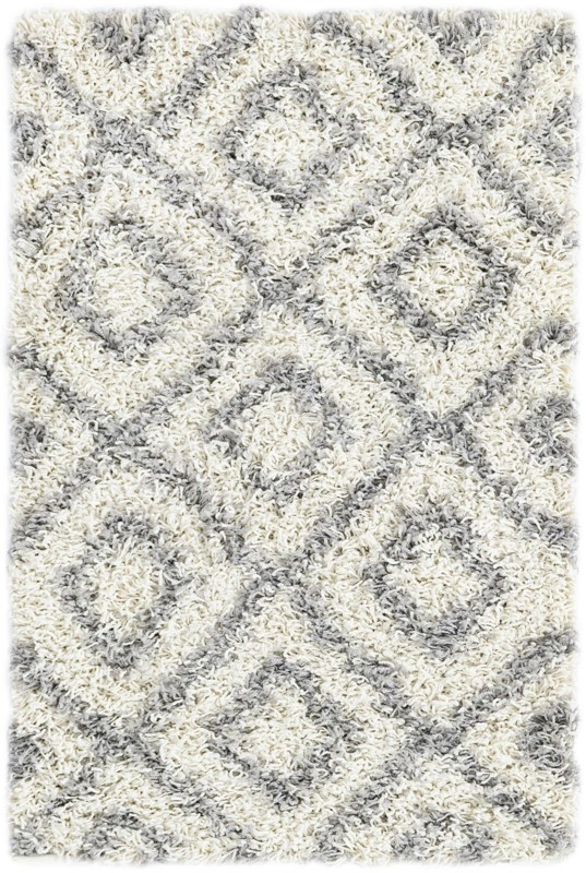2' x 3' Brock · Diamond Shag Rug, ivory