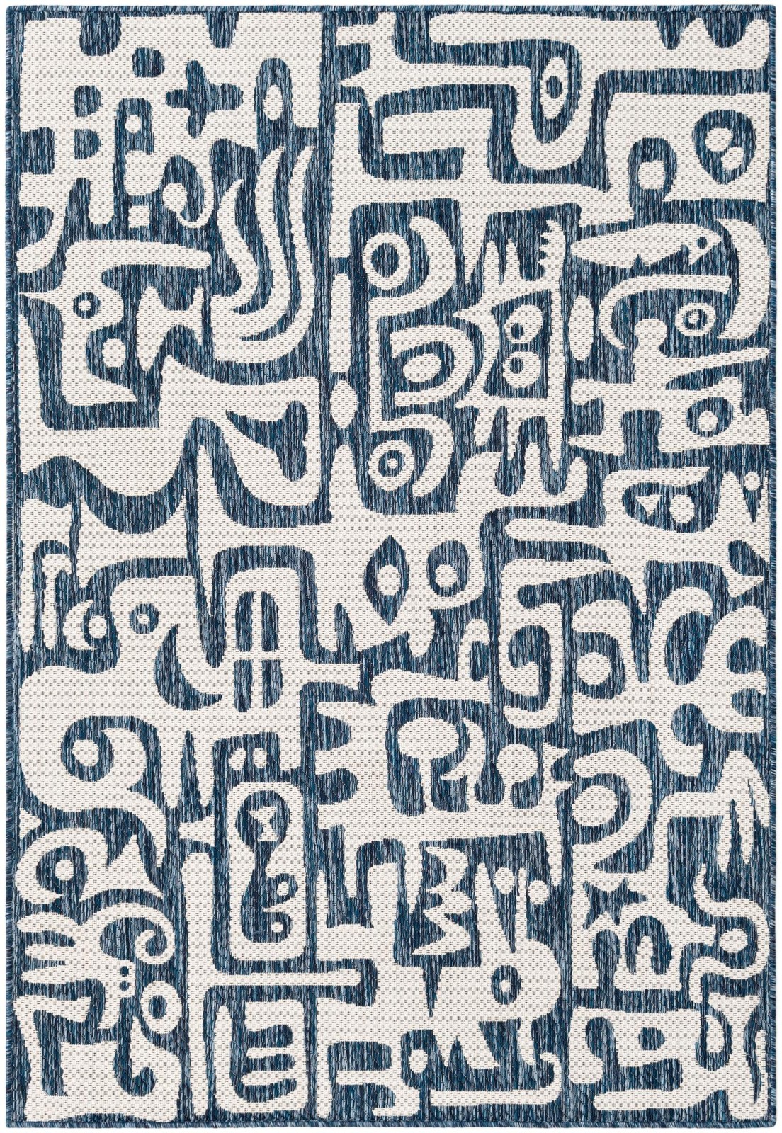 4' x 6' Hungerford · Abstract Outdoor Rug, blue