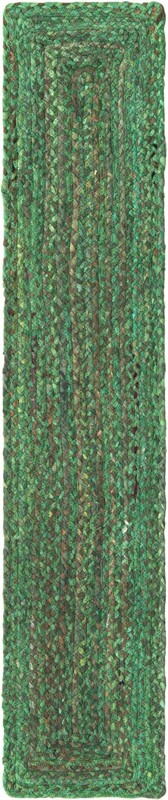 1' 2 x 6' 1 Heywood · Striped Chindi Rug, green