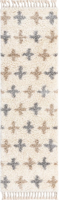 2' 7 x 8' 2 Porteous · Geometric Shag Rug, white