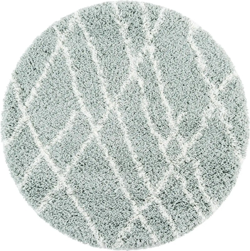 3' 3 x 3' 3 Clearbrook · Diamond Shag Rug, sage green