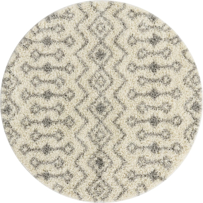 3' x 3' Bayley · Chevron Shag Rug, ivory