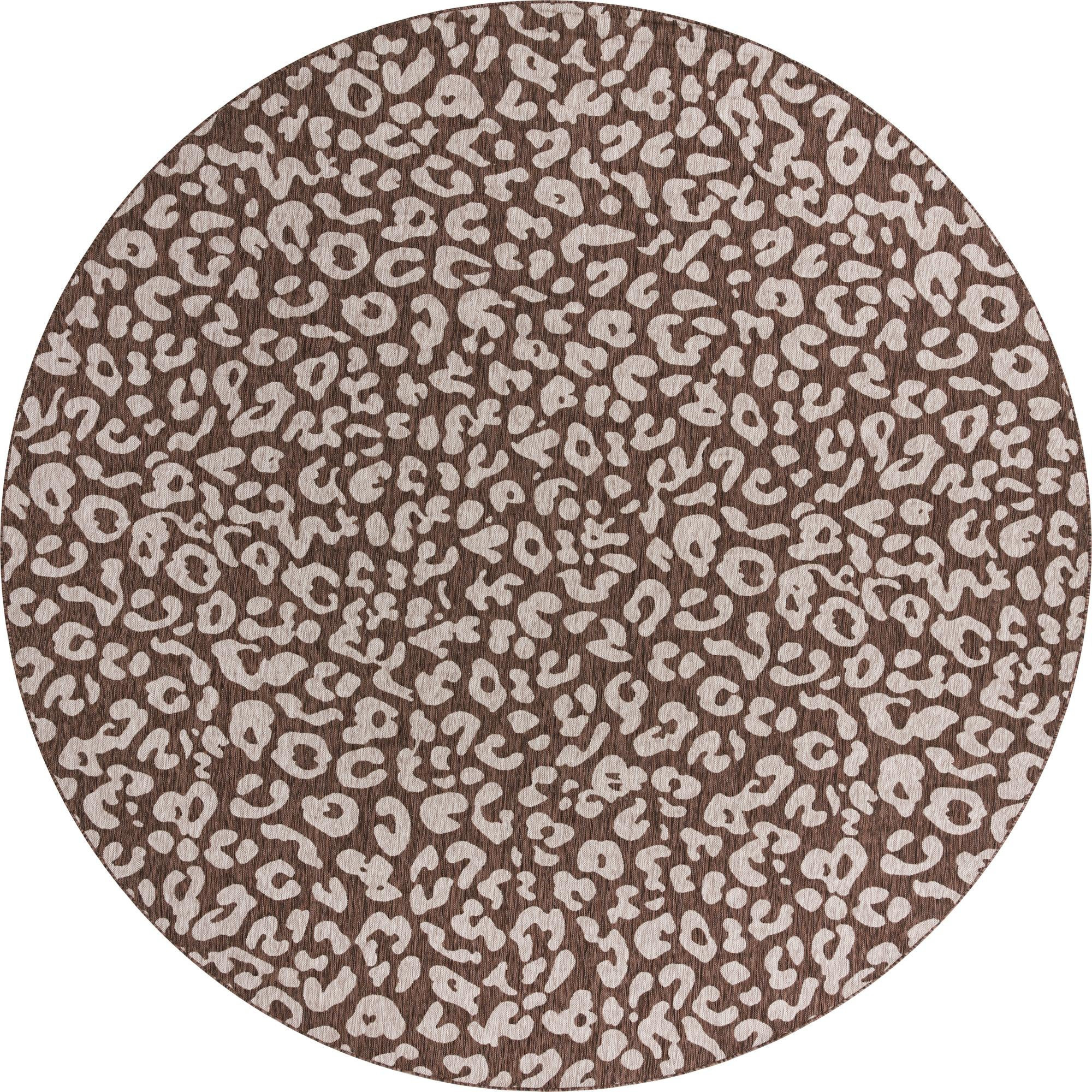 13' x 13' Cardamom · Animal print Outdoor Rug, brown