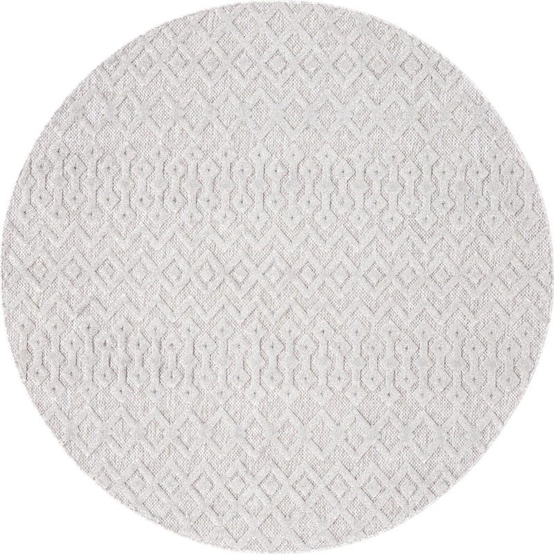 7' x 7' Creed · Geometric lattice Outdoor Rug, gray