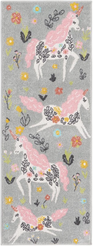 2' 2 x 6' Darcy · Floral / botanical rug, gray