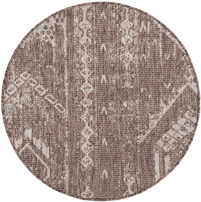3' x 3' Wildman · Patchwork Outdoor Rug, brown