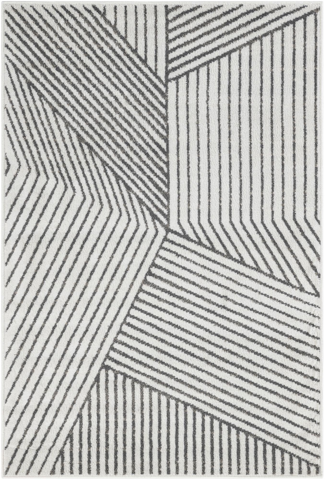 4' x 6' Shafter · Geometric rug, ivory
