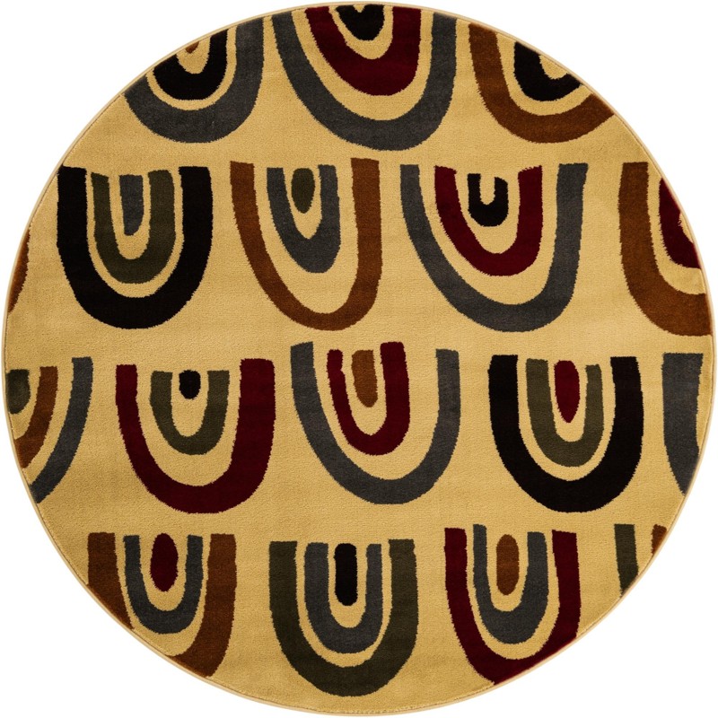 6' x 6' Foxley · Geometric rug, cream