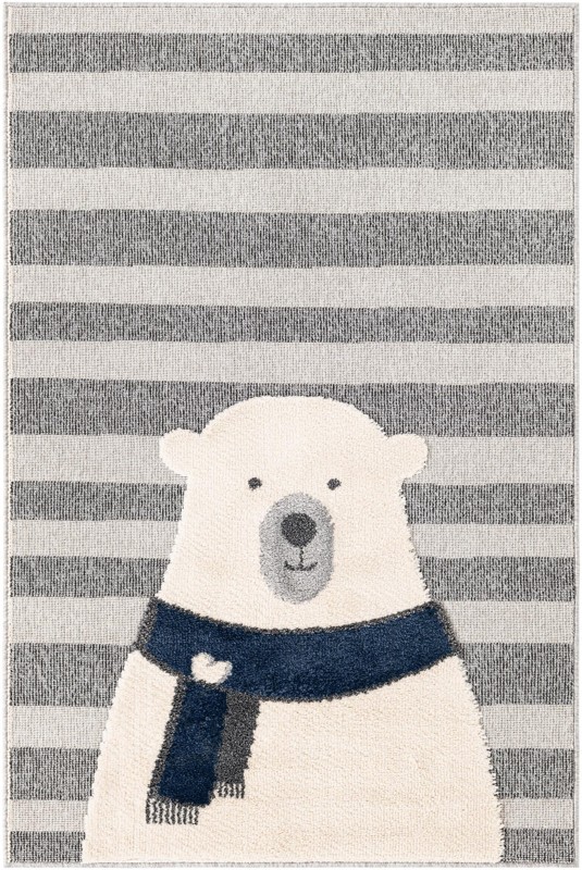 Whitcomb · Striped rug, gray