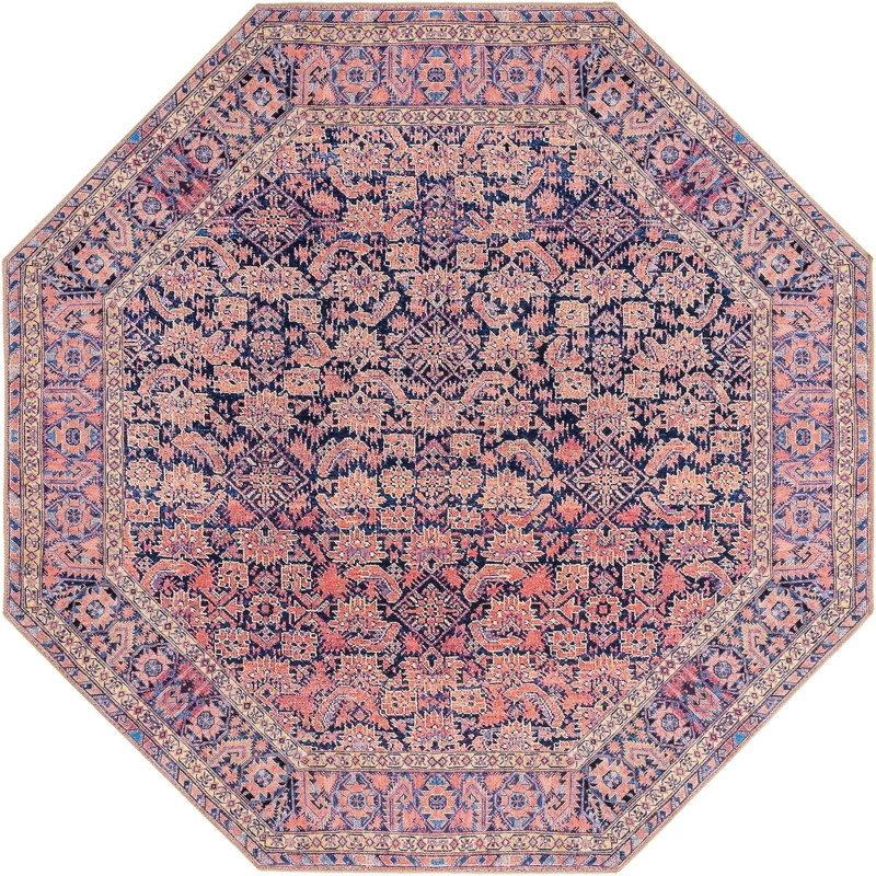 Monterey · Border Washable Rug, navy