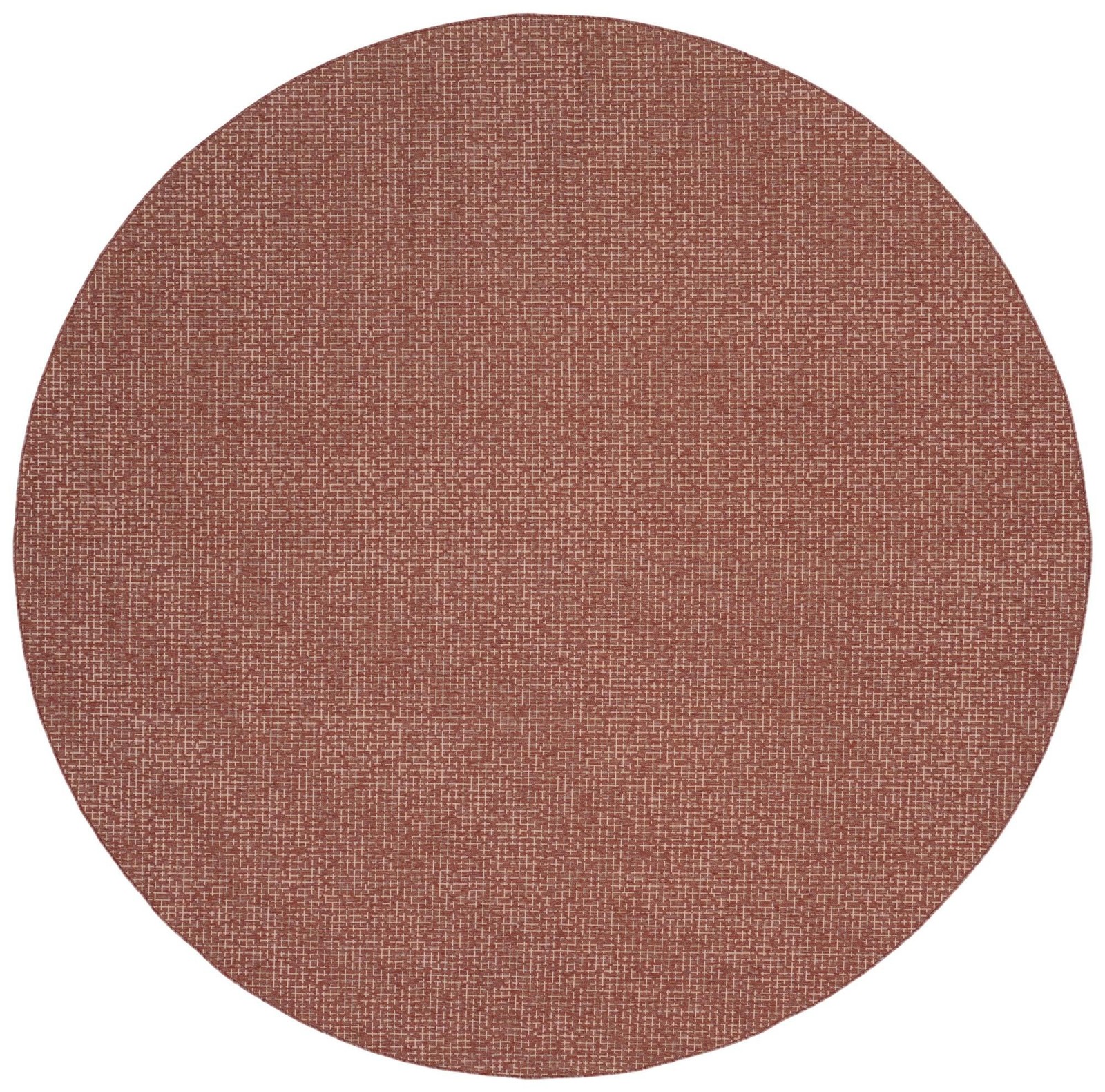13' x 13' Loam · Plaid Outdoor Rug, rust red