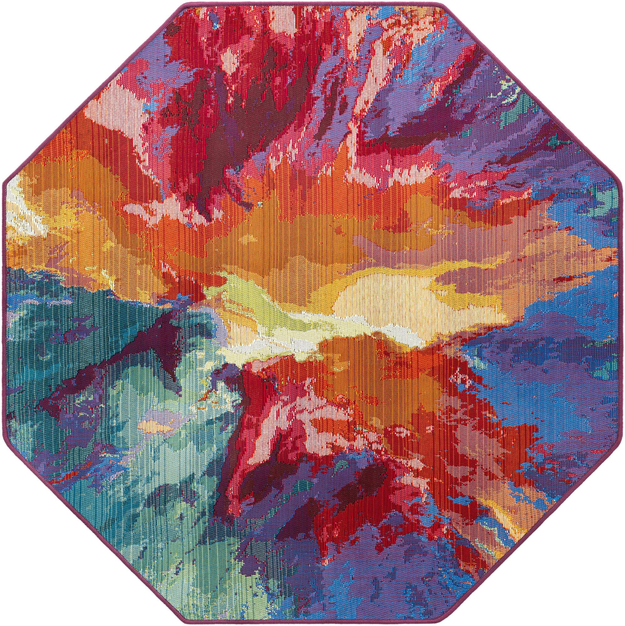 4' x 4' Lomax · Abstract Outdoor Rug