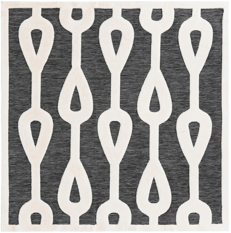 7' 10 x 7' 10 Russell · Geometric rug, gray