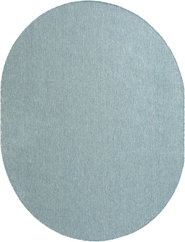 7' 10 x 10' Fanshawe · Solid Outdoor Rug, aqua and beige