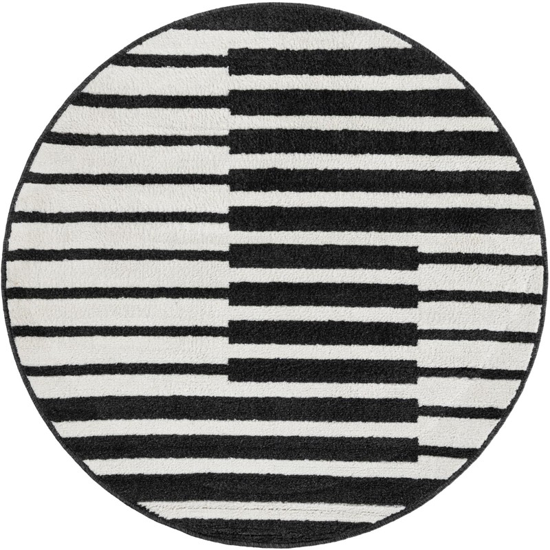 Crossing · Lines rug, black