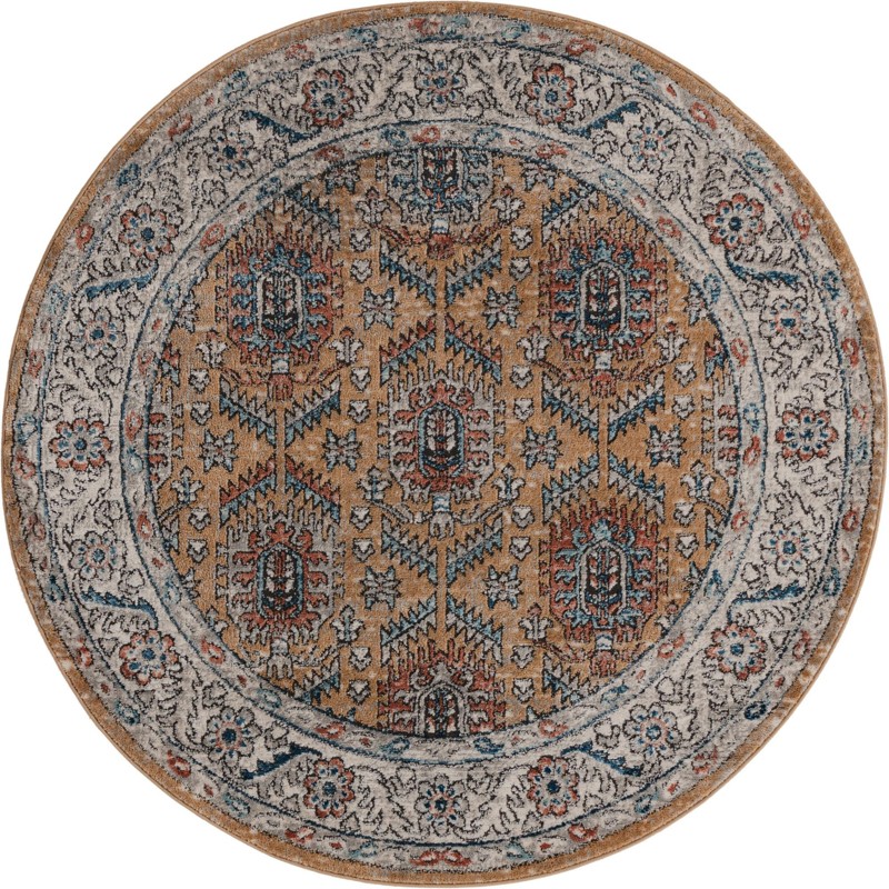 5' 3 x 5' 3 Bozeman · Border rug