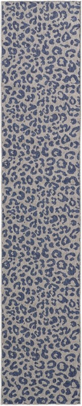 2' 7 x 13' Cardamom · Animal print Outdoor Rug, blue