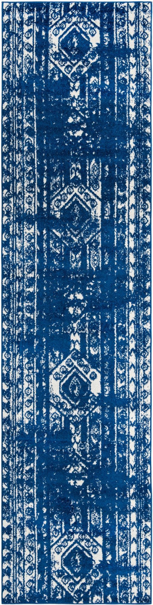 3' 3 x 14' Underhill · Border rug, navy blue