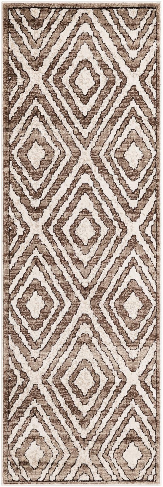 2' x 6' Brattleboro · Diamond rug, chocolate brown