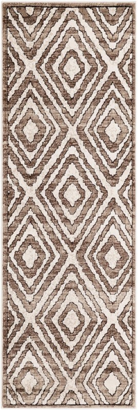 2' x 6' Brattleboro · Diamond rug, chocolate brown