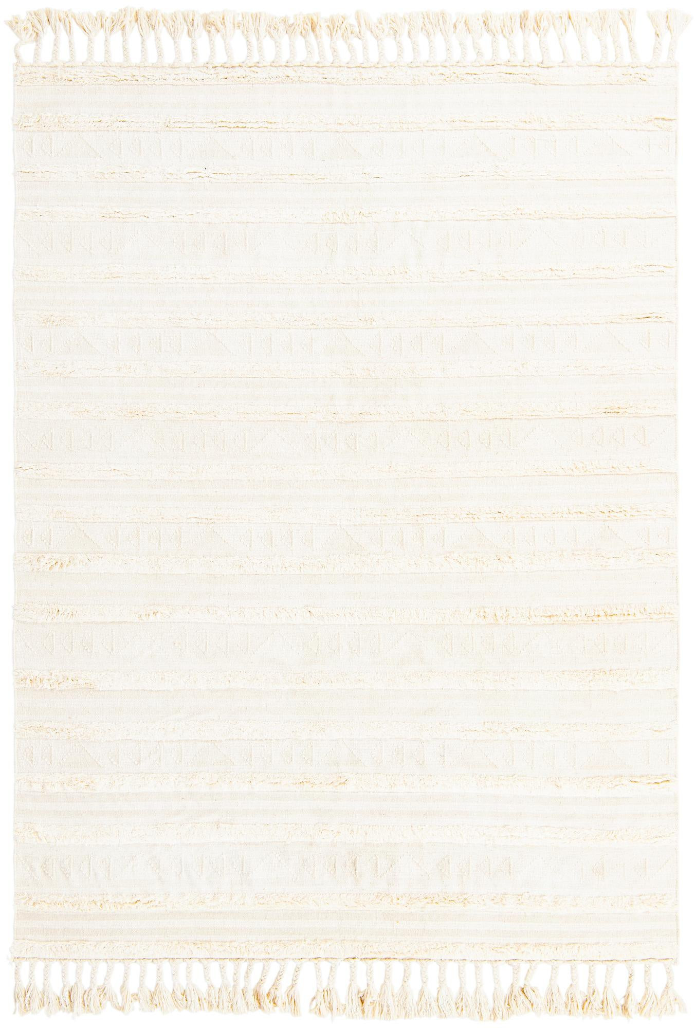 8' x 11' Tolbert · Geometric Wool Rug, ivory
