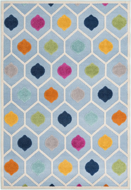 5' 3 x 8' Raleigh · Geometric Outdoor Rug, blue