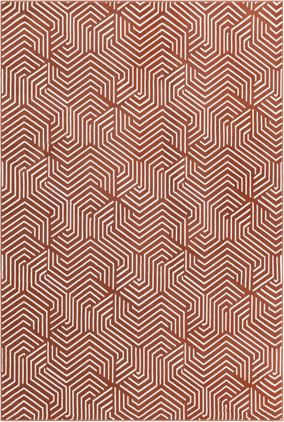 5' 3 x 8' Manning · Geometric rug, dusty pink