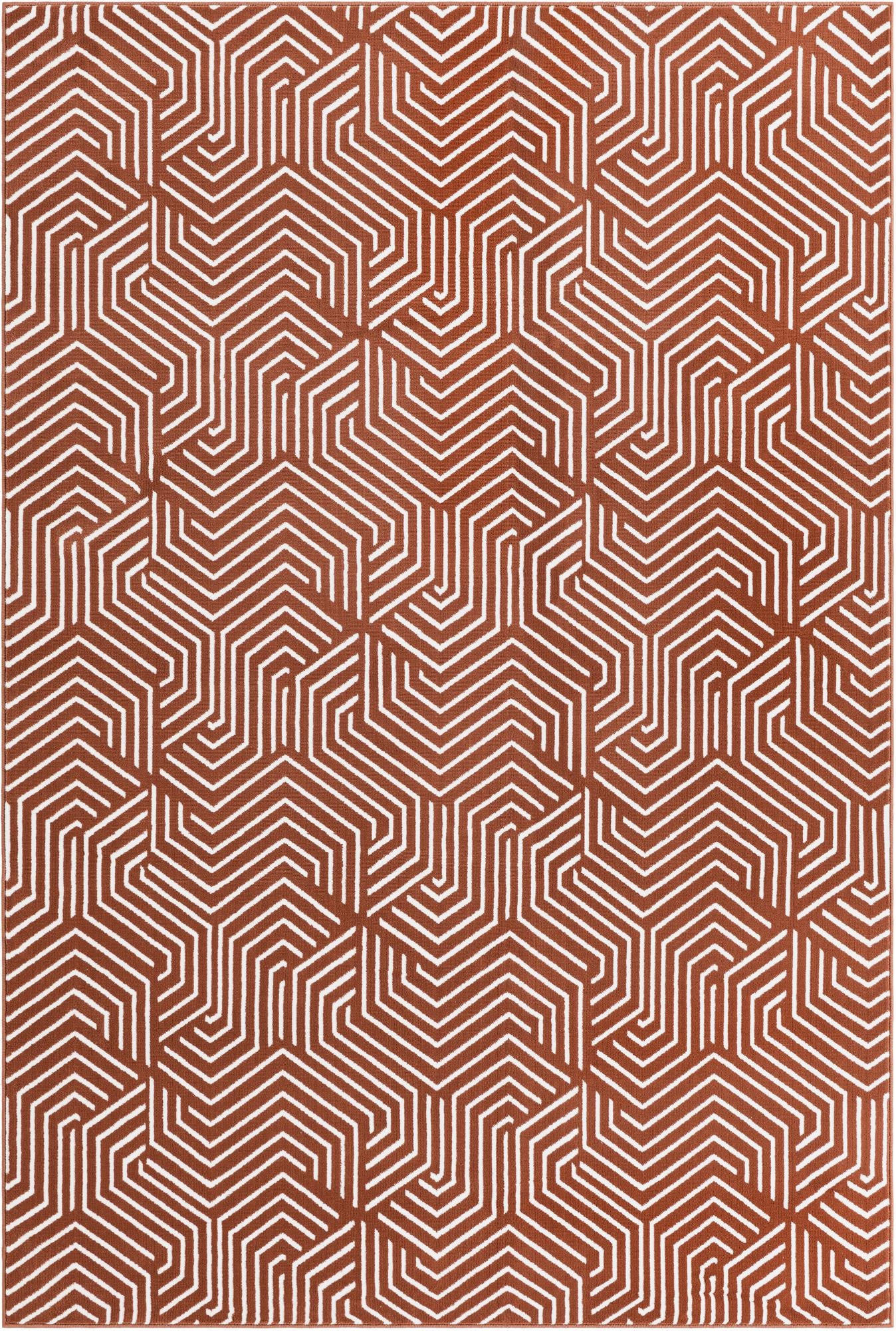 5' 3 x 8' Manning · Geometric rug, dusty pink