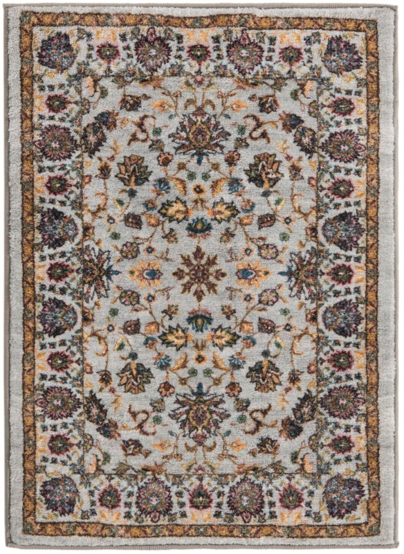 2' 2 x 3' Bluebell · Floral oriental rug, gray and multi