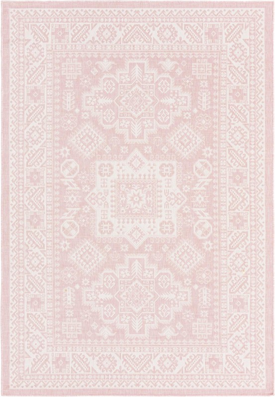 6' x 9' Bellamy · Border Outdoor Rug, pink