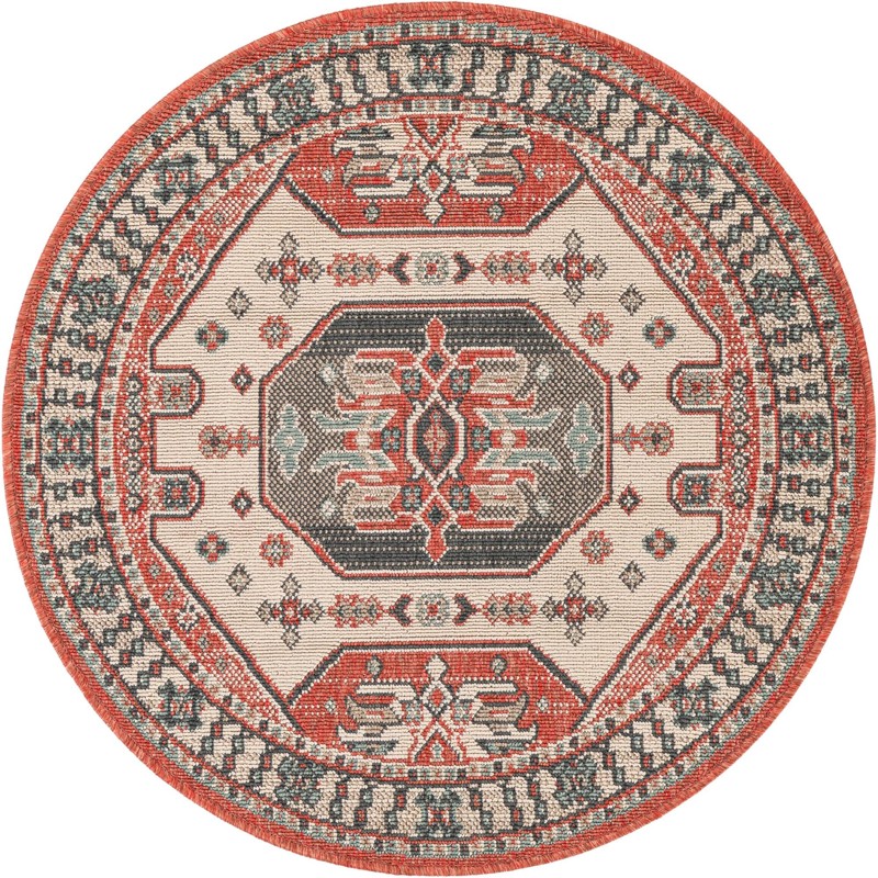 3' x 3' Calvin · Border Outdoor Rug, multi