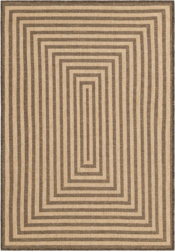 4' x 6' Ashland · Border rug, natural and brown