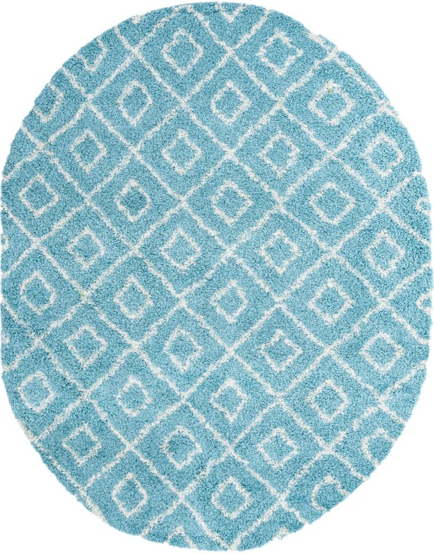7' 10 x 10' Brock · Diamond Shag Rug, aqua