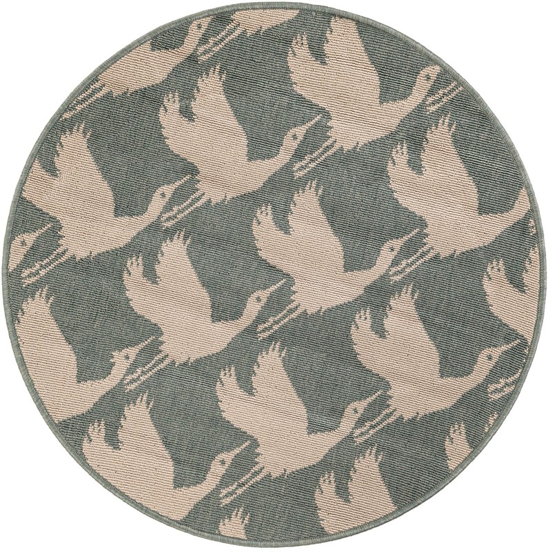 Hanover · Pictoral Outdoor Rug, stone blue