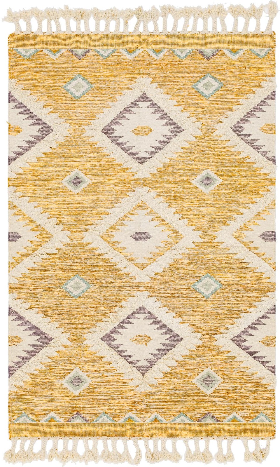 6' 1 x 9' Amaranth · Diamond Wool Rug, gold