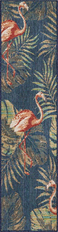 Ridgway · Floral / botanical Outdoor Rug, navy