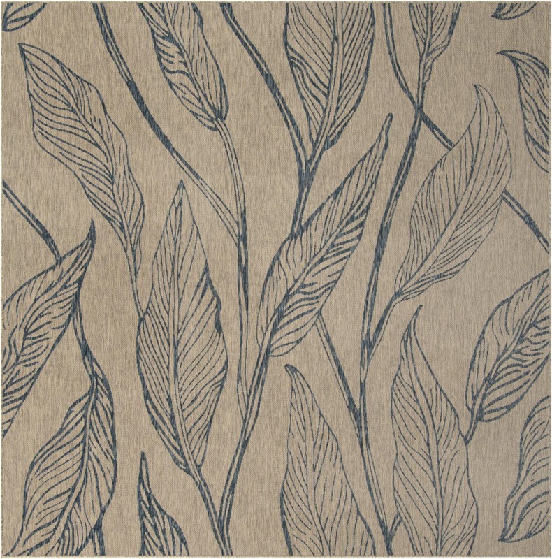 Milton · Floral / botanical Outdoor Rug, gray