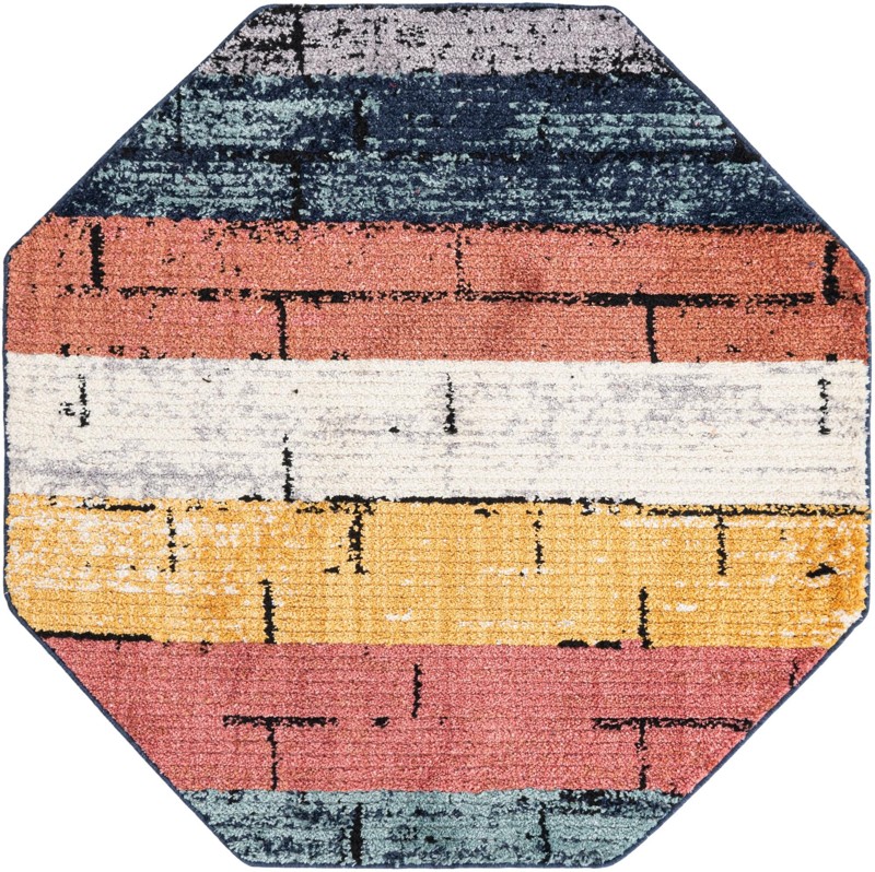 5' 3 x 5' 3 Gibbs · Abstract rug, multi
