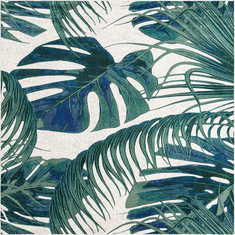 7' 10 x 7' 10 Britton · Floral / botanical rug, ivory