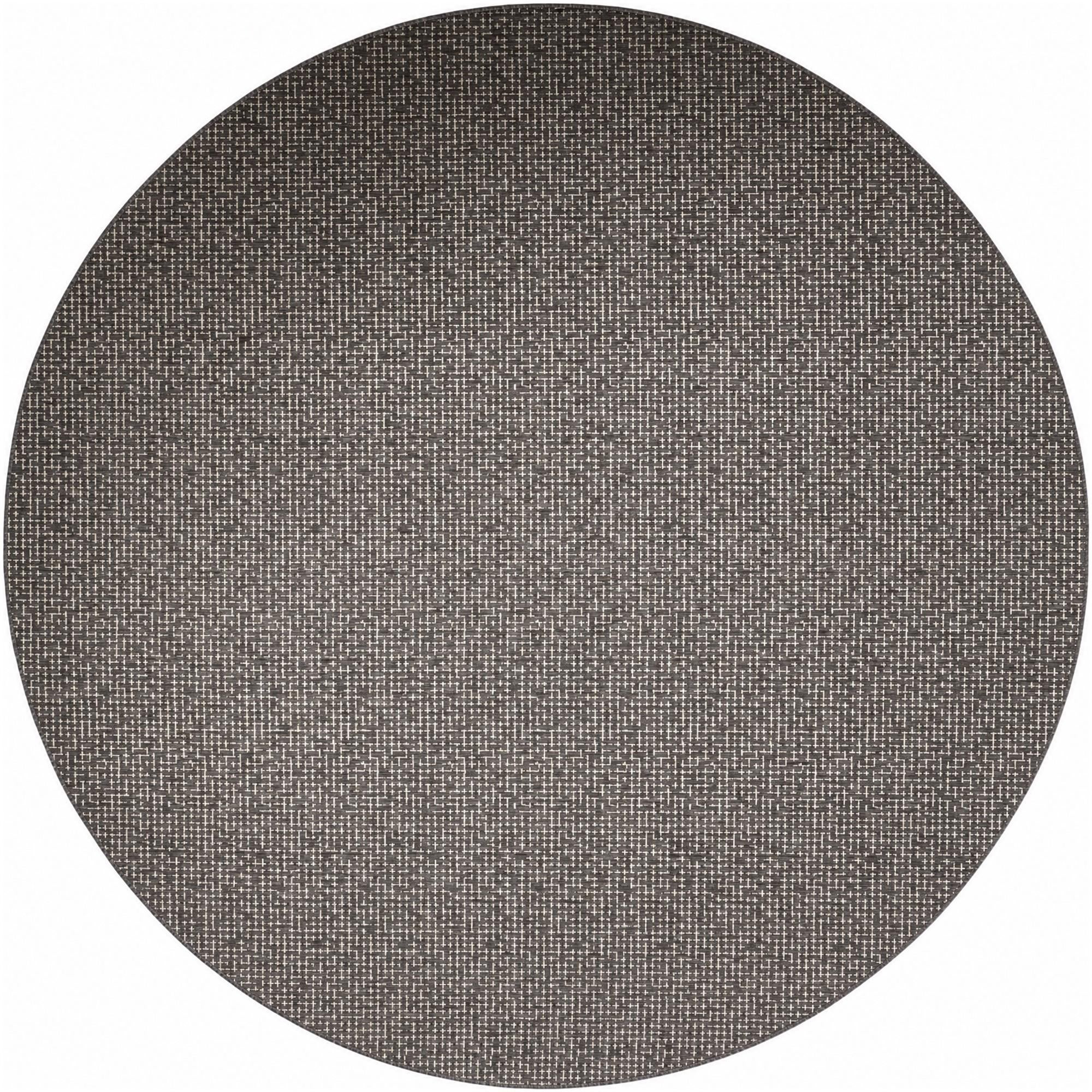 13' x 13' Loam · Checkered Outdoor Rug, charcoal