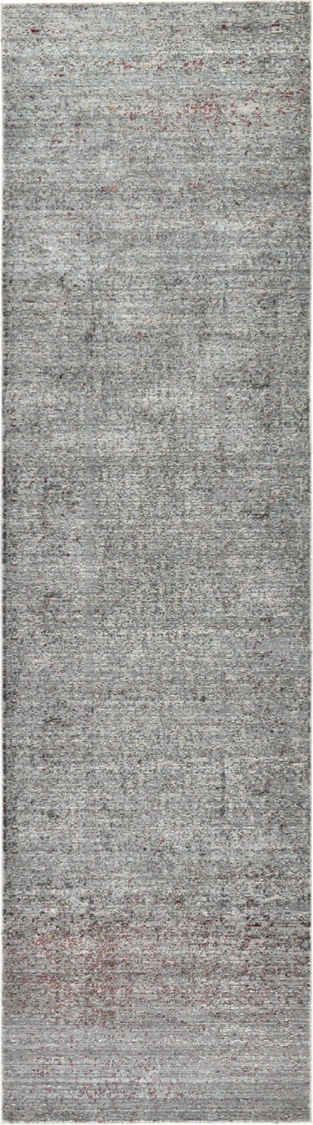 2' 7 x 9' 10 Moorhead · Abstract rug, gray and burgundy