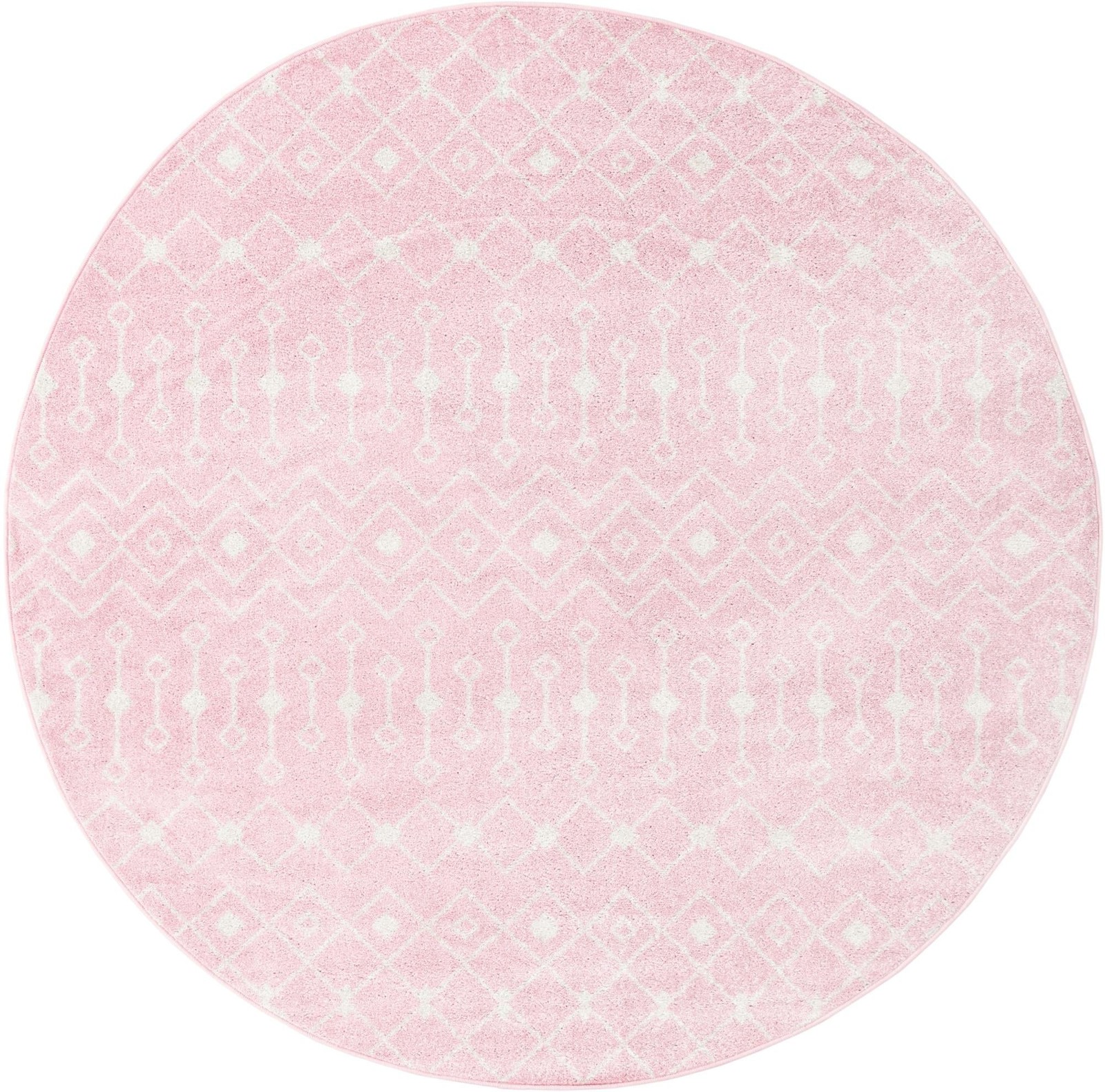 7' 10 x 7' 10 Boswell · Diamond rug, pink