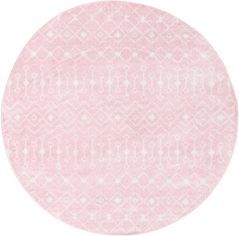 7' 10 x 7' 10 Boswell · Diamond rug, pink