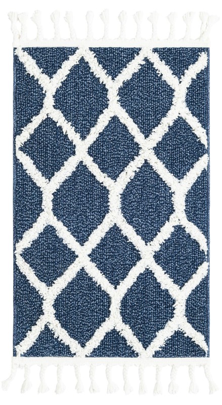 2' x 3' Kirkwood · Diamond rug, blue