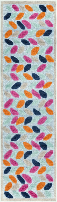 2' x 8' Boyd · Abstract Outdoor Rug, blue