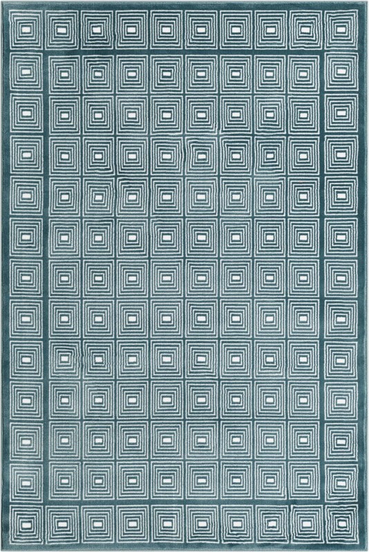 4' x 6' Atwood · Border rug, aegean blue