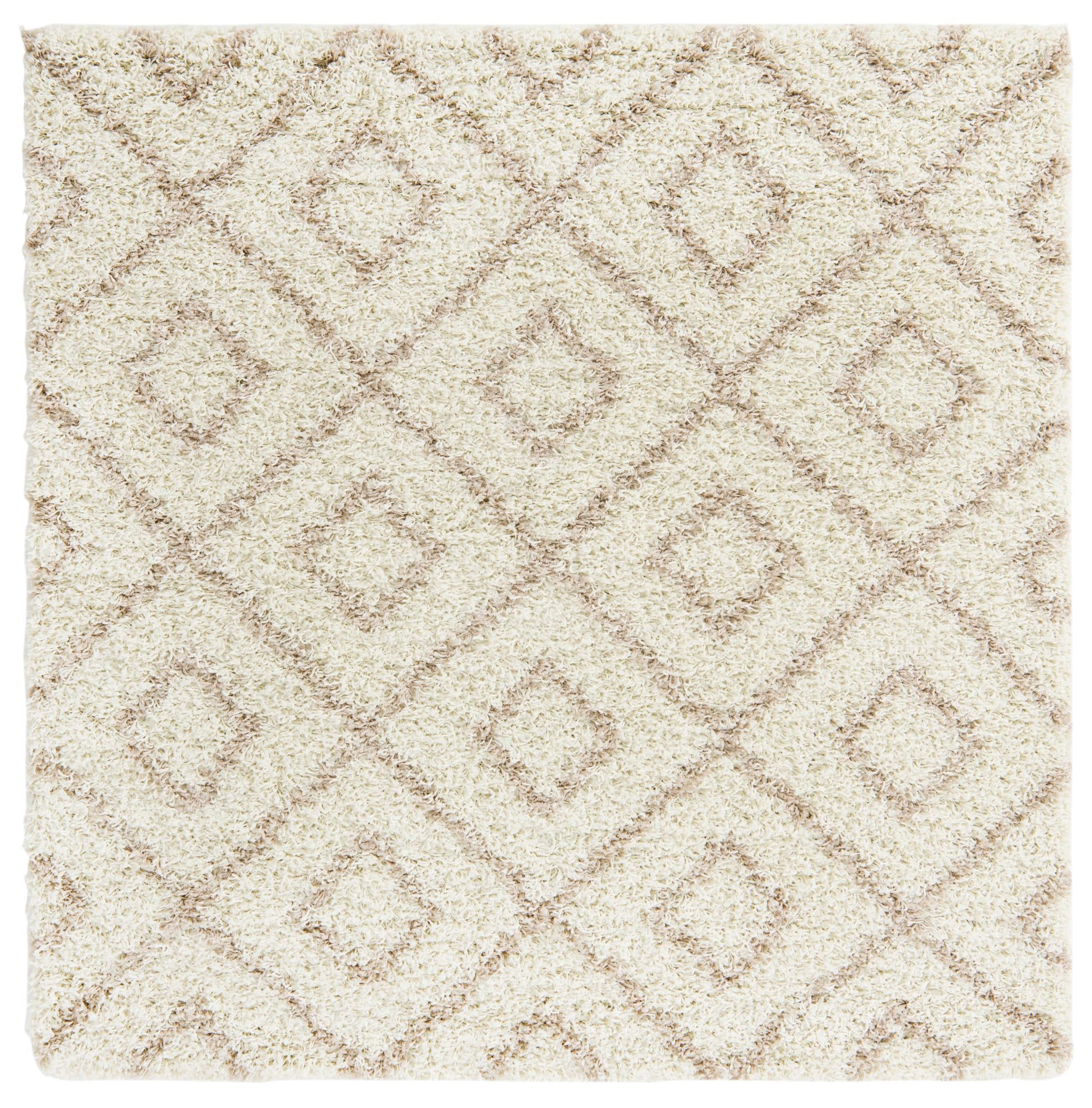 5' 3 x 5' 3 Brock · Diamond Shag Rug, beige