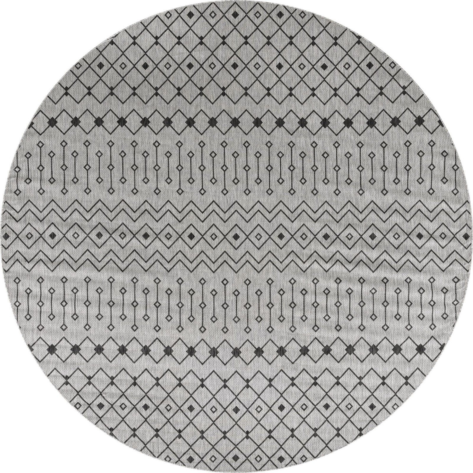 13' x 13' Kearney · Chevron Outdoor Rug, gray