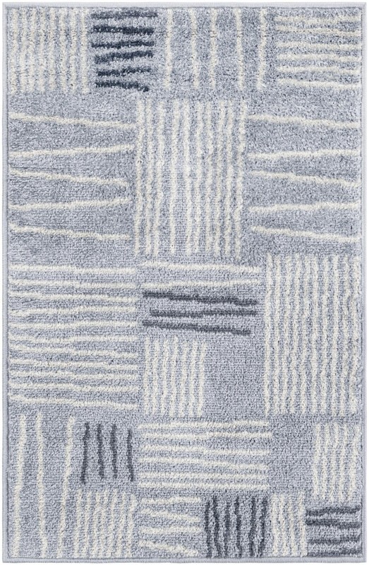 2' x 3' Snowberry · Abstract rug, light blue